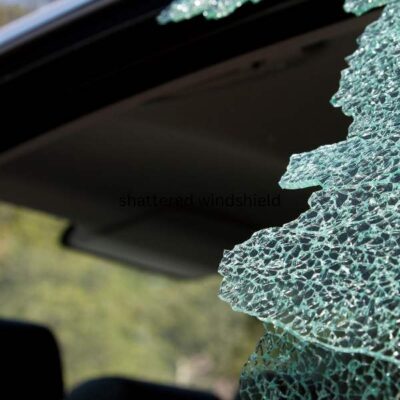 Shattered windshield