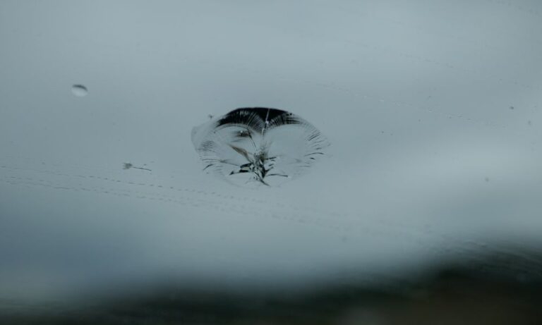 Rock chip windshield