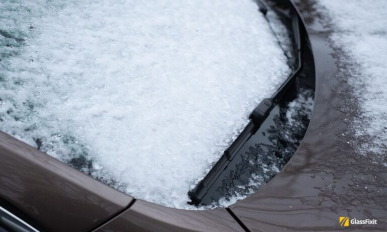 Frozen windshield